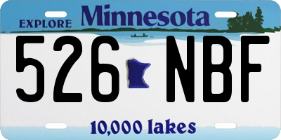MN license plate 526NBF