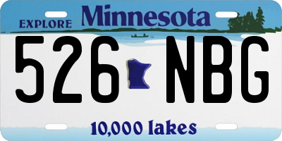 MN license plate 526NBG