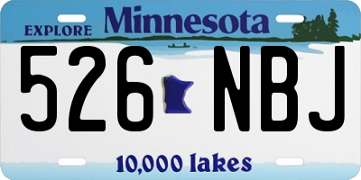 MN license plate 526NBJ