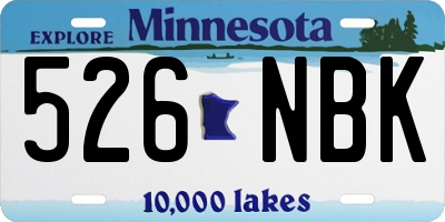 MN license plate 526NBK