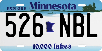 MN license plate 526NBL
