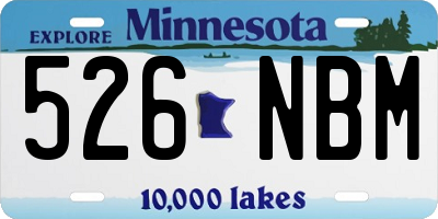 MN license plate 526NBM