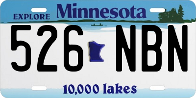 MN license plate 526NBN