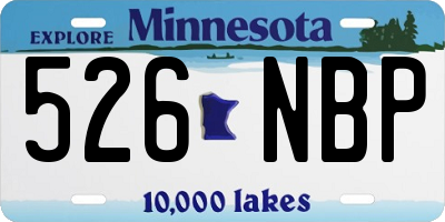 MN license plate 526NBP