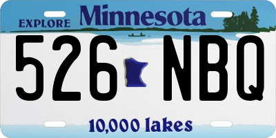 MN license plate 526NBQ