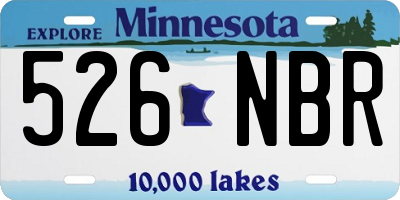 MN license plate 526NBR