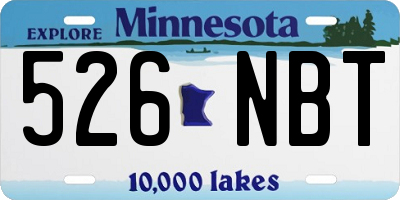 MN license plate 526NBT