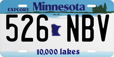 MN license plate 526NBV