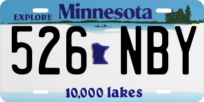 MN license plate 526NBY