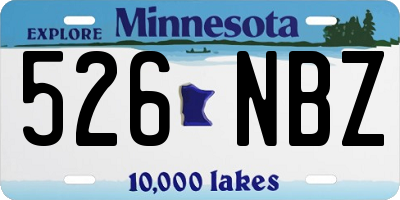 MN license plate 526NBZ
