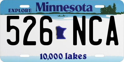 MN license plate 526NCA