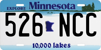 MN license plate 526NCC