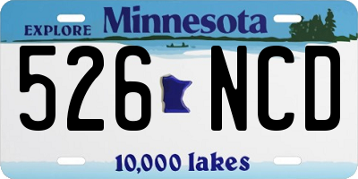 MN license plate 526NCD