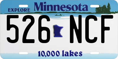 MN license plate 526NCF