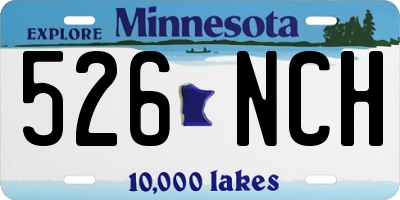 MN license plate 526NCH