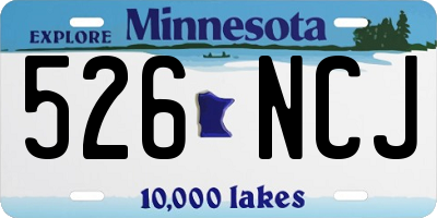 MN license plate 526NCJ