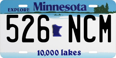 MN license plate 526NCM