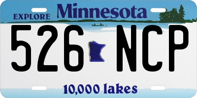 MN license plate 526NCP