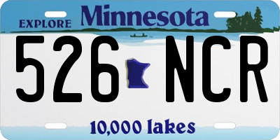 MN license plate 526NCR