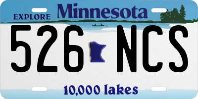 MN license plate 526NCS