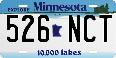MN license plate 526NCT