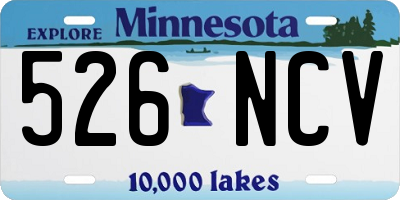 MN license plate 526NCV
