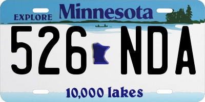 MN license plate 526NDA