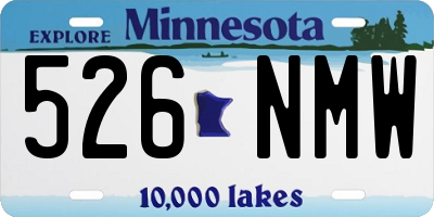 MN license plate 526NMW