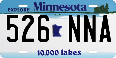 MN license plate 526NNA