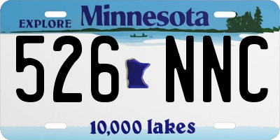 MN license plate 526NNC