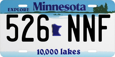 MN license plate 526NNF