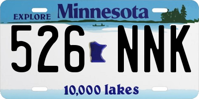 MN license plate 526NNK