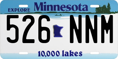 MN license plate 526NNM