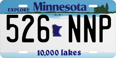 MN license plate 526NNP