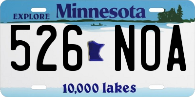 MN license plate 526NOA
