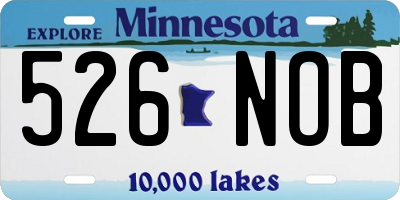 MN license plate 526NOB