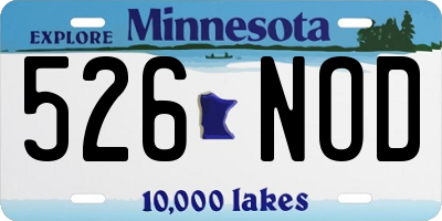 MN license plate 526NOD