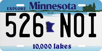 MN license plate 526NOI