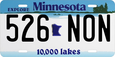 MN license plate 526NON