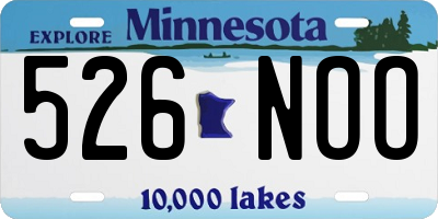 MN license plate 526NOO