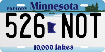 MN license plate 526NOT