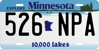MN license plate 526NPA