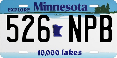 MN license plate 526NPB