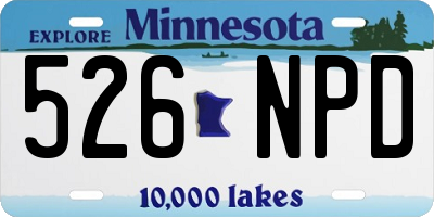 MN license plate 526NPD