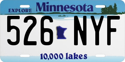 MN license plate 526NYF