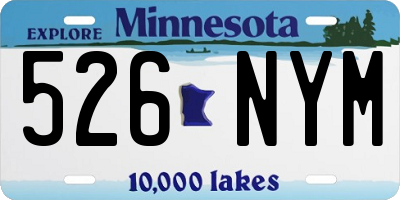 MN license plate 526NYM