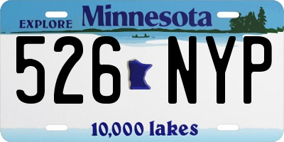 MN license plate 526NYP