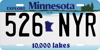 MN license plate 526NYR