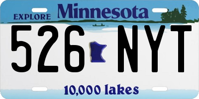 MN license plate 526NYT