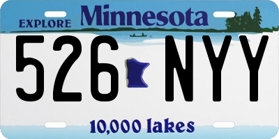 MN license plate 526NYY